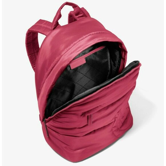S Michael Kors Rae Medium Quilted Nylon Burgundy Backpack 35F1U5RB2C NWT $368 FS - Picture 3 of 9